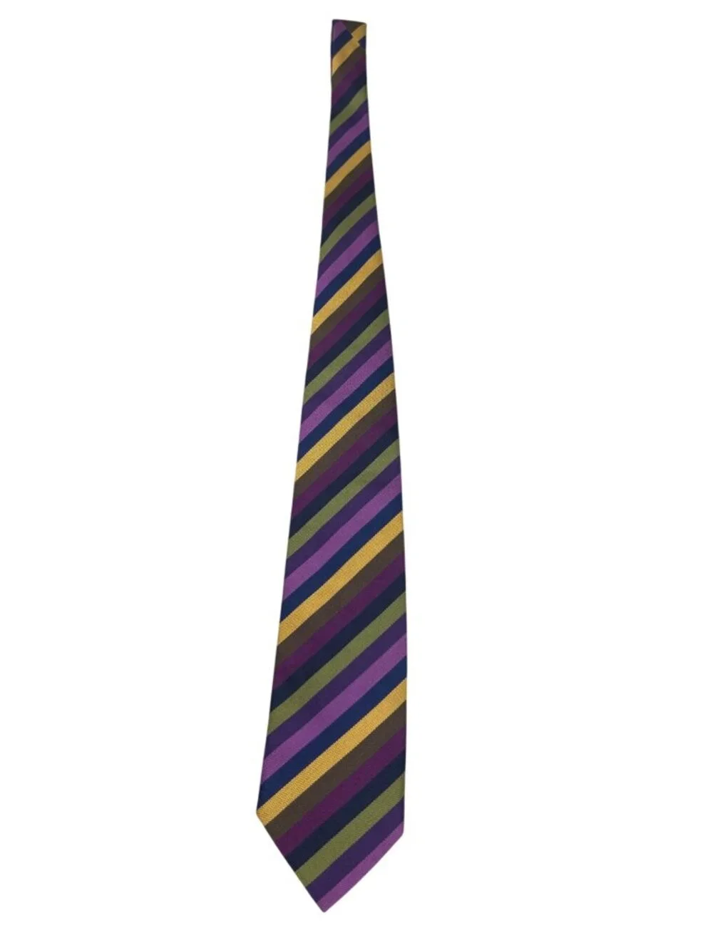 Etro Milano Silk Tie Multicolor Striped Made in Italy Collectible Luxury Necktie